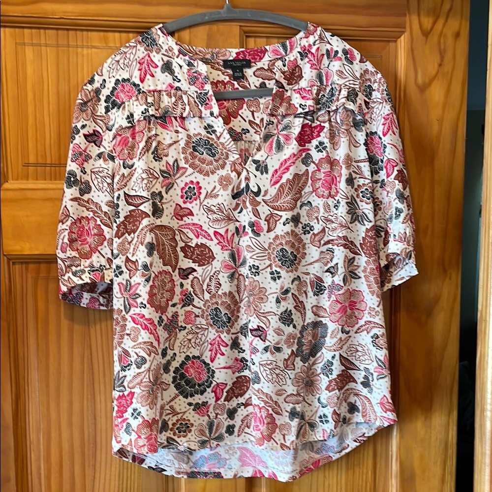 Ann Taylor Factory Floral Print Women's Top